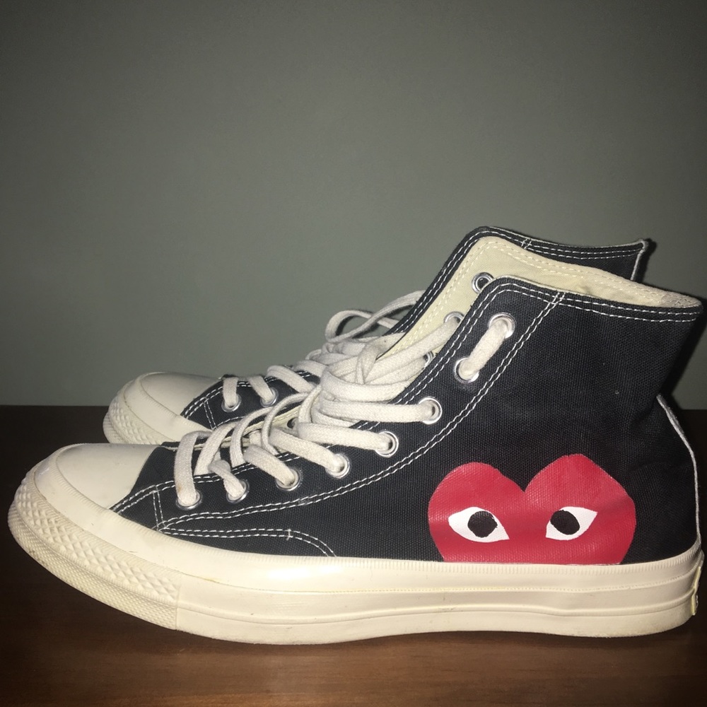 comme des garçons hi top sneakers